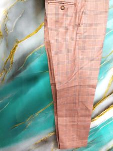 Peach Check Blazer and Pant (28 wais