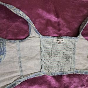 Swirl Print Corset Top