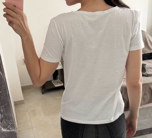 Mango White V-Neck Tshirt