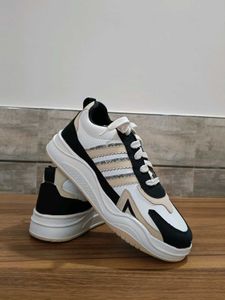 Stylish Black & White Sneakers