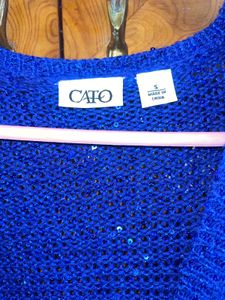 Cato Stylish Blue Knit Cardigan