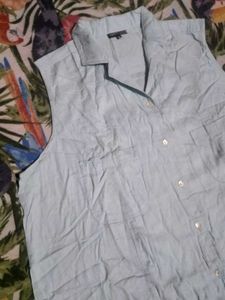 Sleeveless Light Blue Top