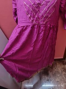 Xxl Pink Gottapatti WorkKurta