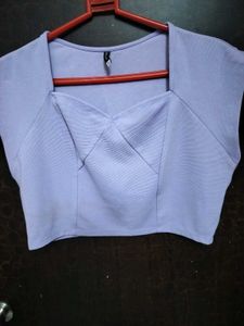 Women Lavender Crop Top