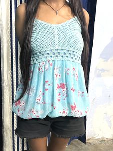 Cute Sky Blue Top