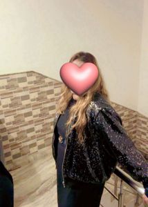 Sparkly Sequin Bomber Jacket