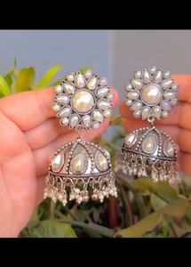 White Pearl Jhumka
