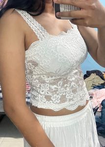 Very Pretty White Crop Top