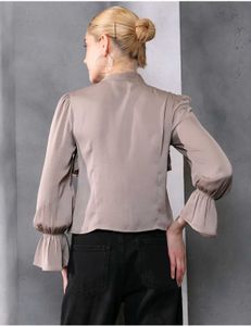 Shein Flounce Sleeve Textured Tailored Fit Layered