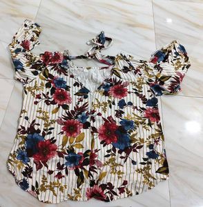 Floral Tie-Strap Top