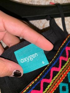 Mini Black Dress A-line- Oxygen (Size S)