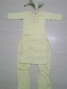 Lemon Yellow 💛 Kurti And Pant