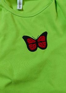 Neon Green Butterfly Tee