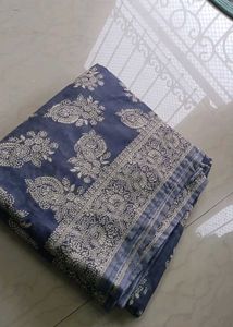 Gray Cotton Saree