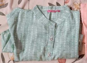 Women's Casual Light Green Kurta