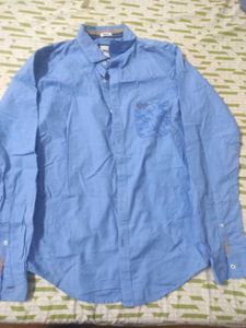 Small Size Blue Casual Shirt/ Basics Brand