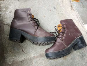 Brown Lace-Up Ankle Boots
