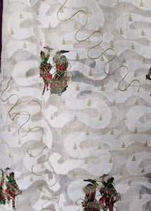 FANCY COTTON SAREE WITH JORI WORK