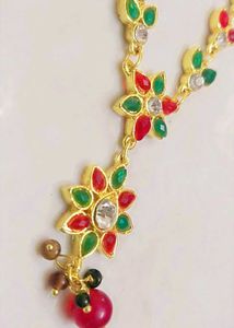 3 Combo Gold Jhumka Earrings with Ruby &amp; Emeral