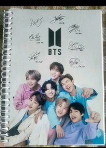 BTS Diary A5 Notebook Unruled 160 Pages