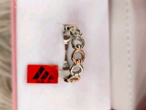 Two-Tone Circle Link Ring