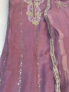 Mauve Embellished Salwar Kameez