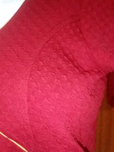Designer Brick Colour Blouse