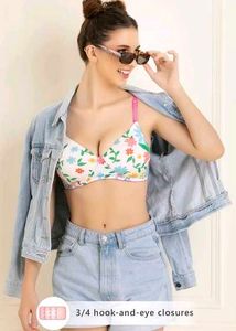 Floral Print Bra