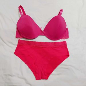 🇳🇿💫💗Rose Colour Imported Bra Penty Set