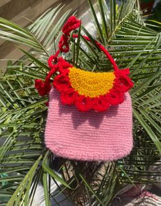 Crochet Baby Sling Bag And Kids Rubber