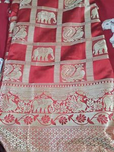 Elegant Red Saree New Collection