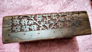 Floral Carved Wooden Box