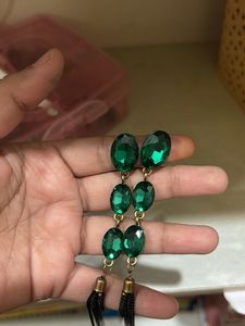 Emerald Green Drop Earrings