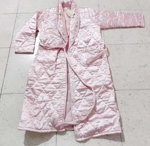 Bridal/Honeymoon pink quilted night robe