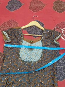 Brown Sequin Embellished Dress
