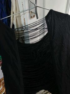 Imported Graphic Black T-Shirt long sides