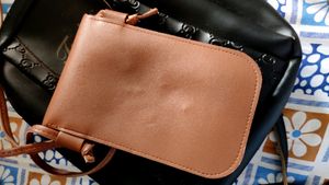 Black Backpack &amp; Mobile Sling Bag For Women