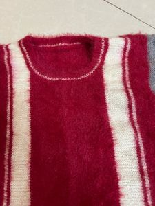 Striped Fuzzy Sweater