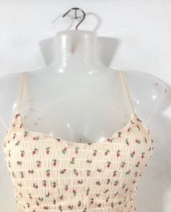 Cream Printed Top