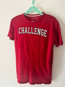 Red Colour CHALLENGE T-shirt For 12-14 Yr Old Kids