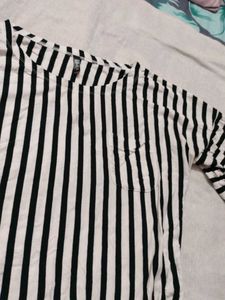 Striped Black &amp; White Top