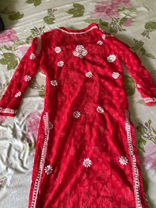 See Through Chikankari Kurta