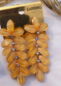 Elegant Yellow Flower Earrings