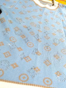 Korean Vintage Style Patterned Knit Top