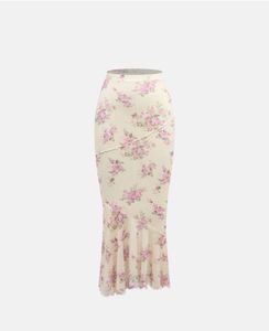 Floral Print Mermaid Skirt