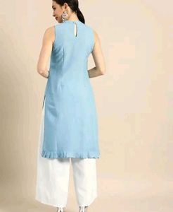 White Mix Cotton Plazo