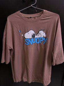 Brown Snoopy T Shirt