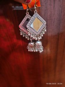 New Mirror Jhumka Earrings