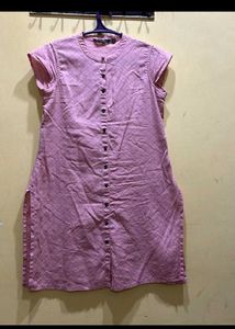 Pink Button-Down Dress