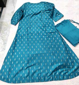 Teal Palazzo Pants and kurta set